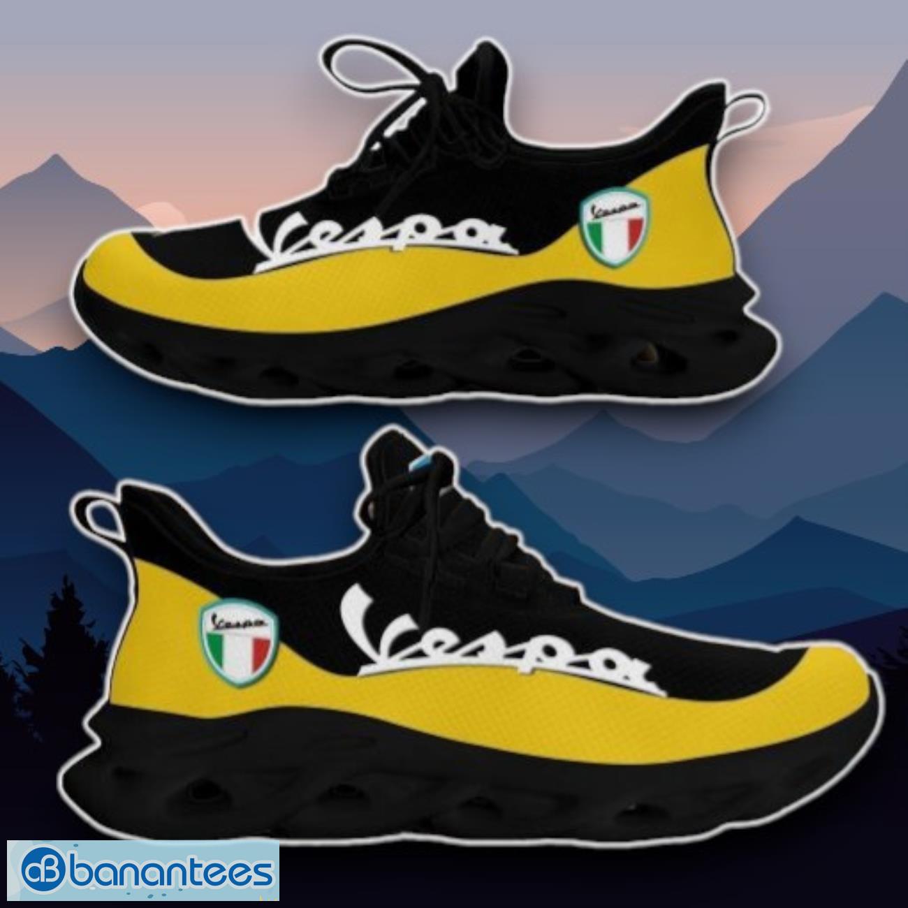 vespa black yellow max soul shoes dynamic style sneakers for men women 2 image Vespa Black Yellow Max Soul Shoes Dynamic Style Sneakers For Men Women Product Photo 3