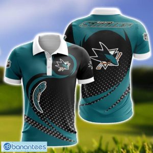 San Jose Sharks 3D Printing Logo Team Polo Shirt For Sport Fans Product Photo 1