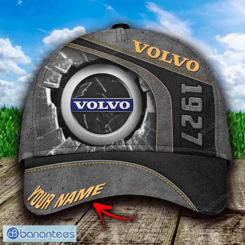 Volvo High-Quality Custom Name All Over Print 3D Cap Grey Mens Gift New Hat Hot Trends Summer - Volvo High-Quality Custom Name All Over Print 3D Cap Grey Mens Gift New Hat Hot Trends Summer