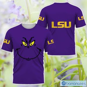 LSU Tigers Grinch Face All Over Printed 3D TShirt Sweatshirt Hoodie Unisex For Men And Women Product Photo 3