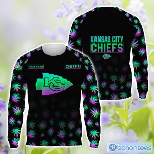 Kansas City Chiefs Personalized Name Weed pattern All Over Printed 3D TShirt Hoodie Sweatshirt Product Photo 2