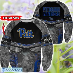 Pittsburgh Panthers Grey Black Hunting 3D T-Shirt Hoodie Sweatshirt Zip Hoodie Custom Name Product Photo 2