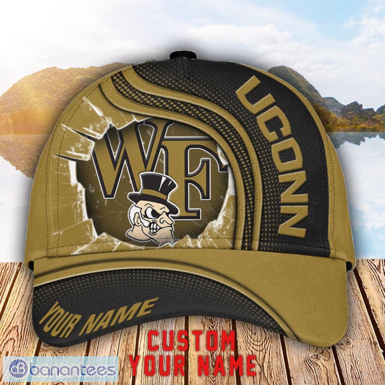 wake forest demon deacons 3d cap custom name for fans sport gift image Wake Forest Demon Deacons 3D Cap Custom Name For Fans Sport Gift Product Photo 1