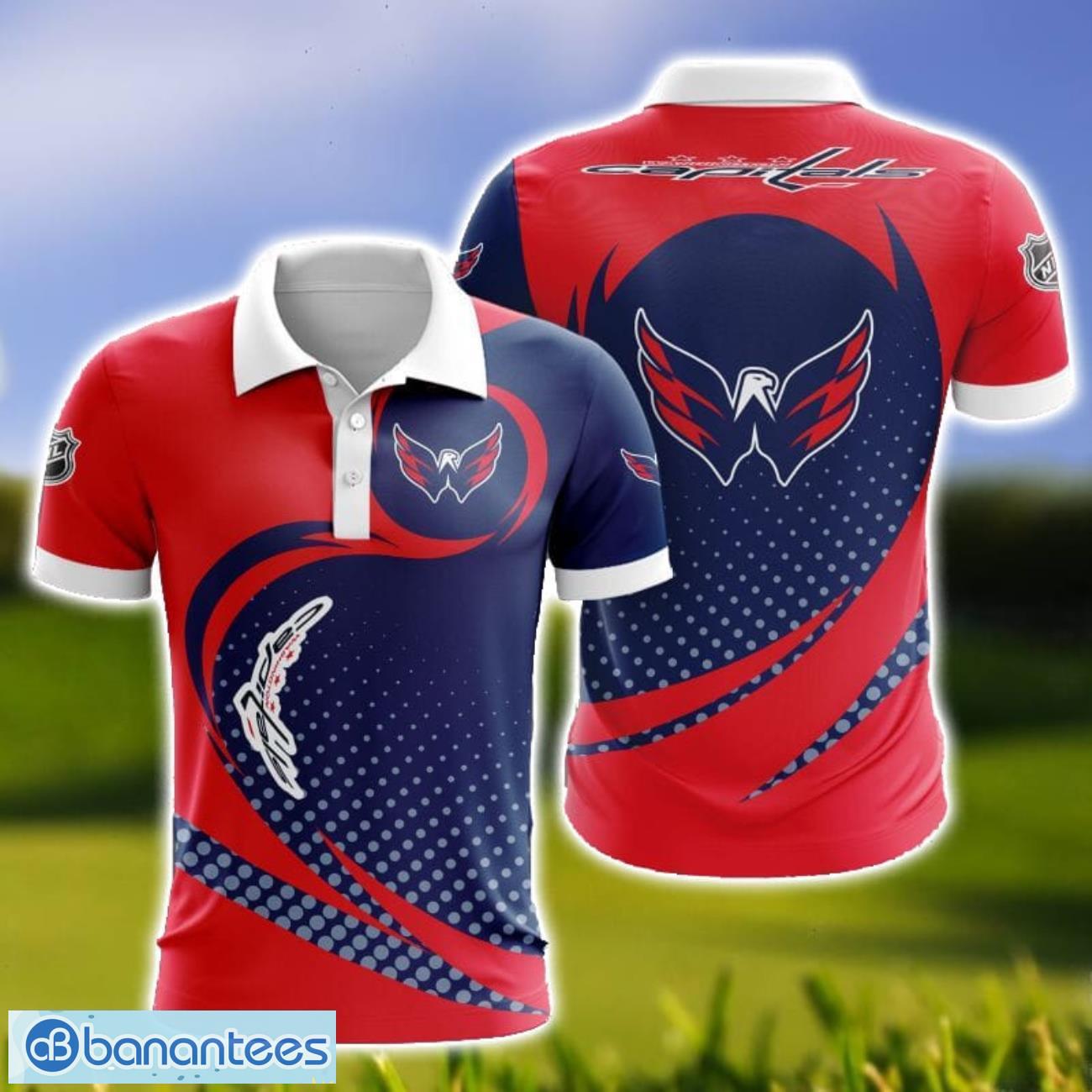 washington capitals 3d printing logo team polo shirt for sport fans image Washington Capitals 3D Printing Logo Team Polo Shirt For Sport Fans Product Photo 1