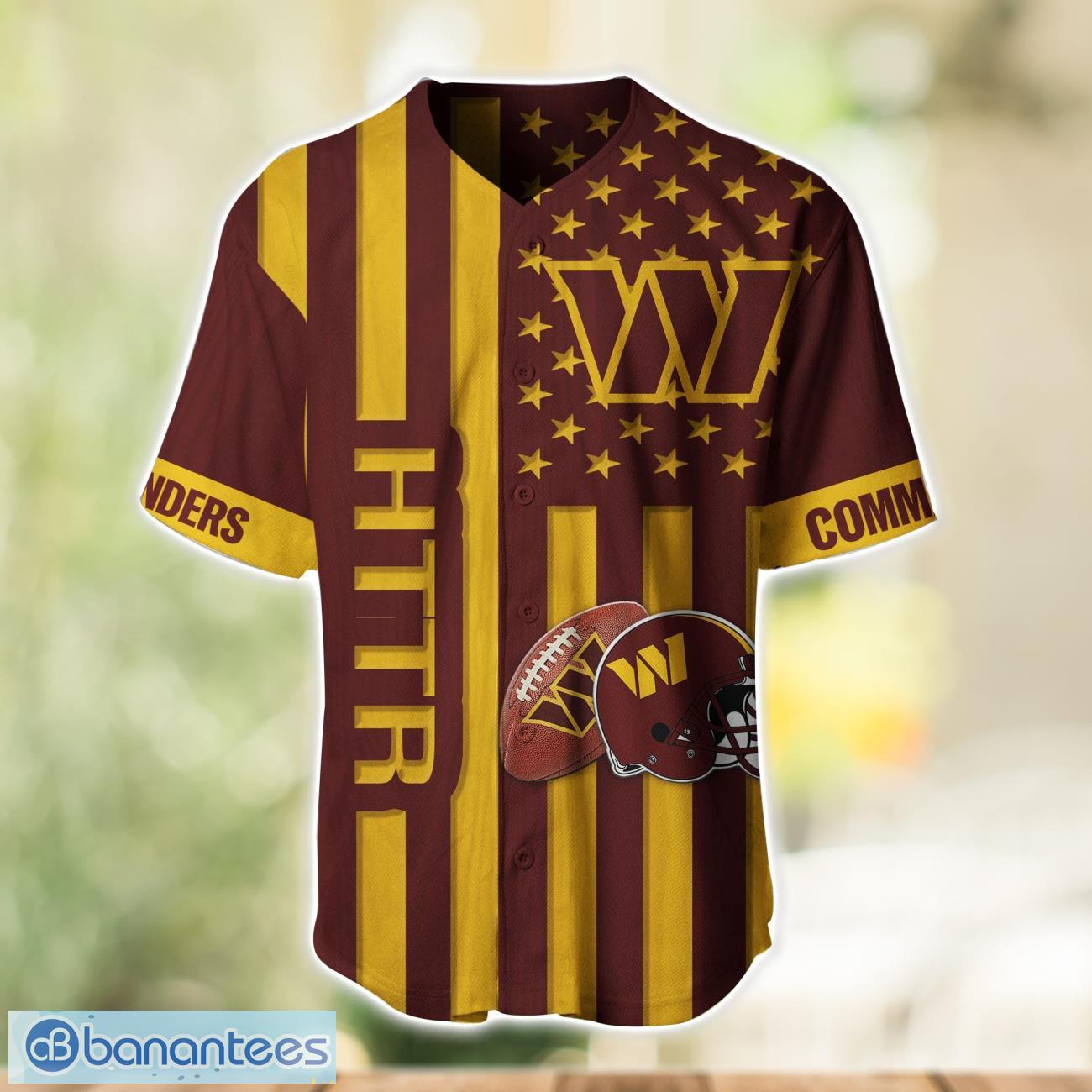 washington commanders custom name and number baseball jersey shirt 1 image Washington Commanders Custom Name and Number Baseball Jersey Shirt Product Photo 2