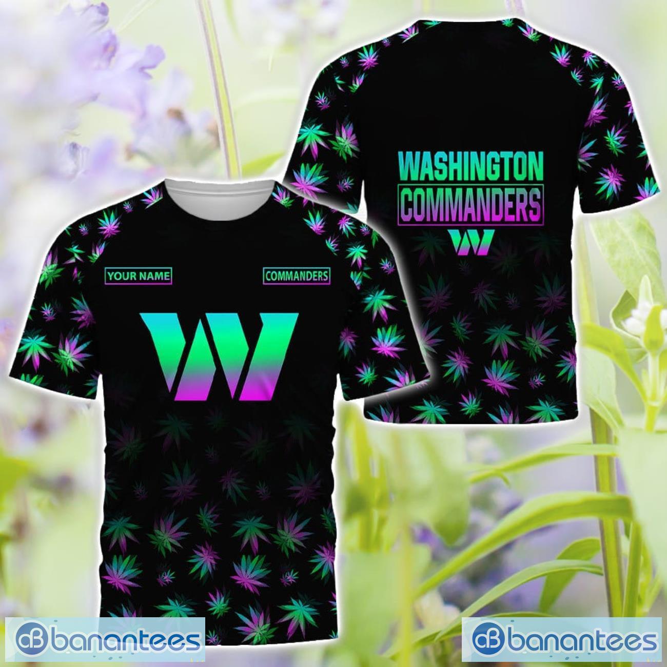 washington commanders personalized name weed pattern all over printed 3d tshirt hoodie sweatshirt 2 image Washington Commanders Personalized Name Weed pattern All Over Printed 3D TShirt Hoodie Sweatshirt Product Photo 3