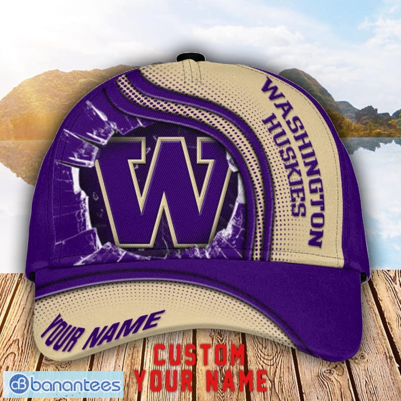 washington huskies 3d cap custom name for fans sport gift image Washington Huskies 3D Cap Custom Name For Fans Sport Gift Product Photo 1