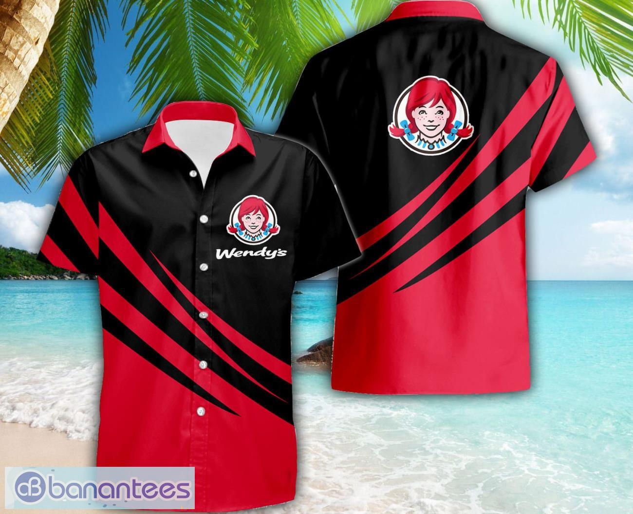 Wendy's Logo Uniform Hawaiian Shirt Summer Beach Shirt Product Photo 1