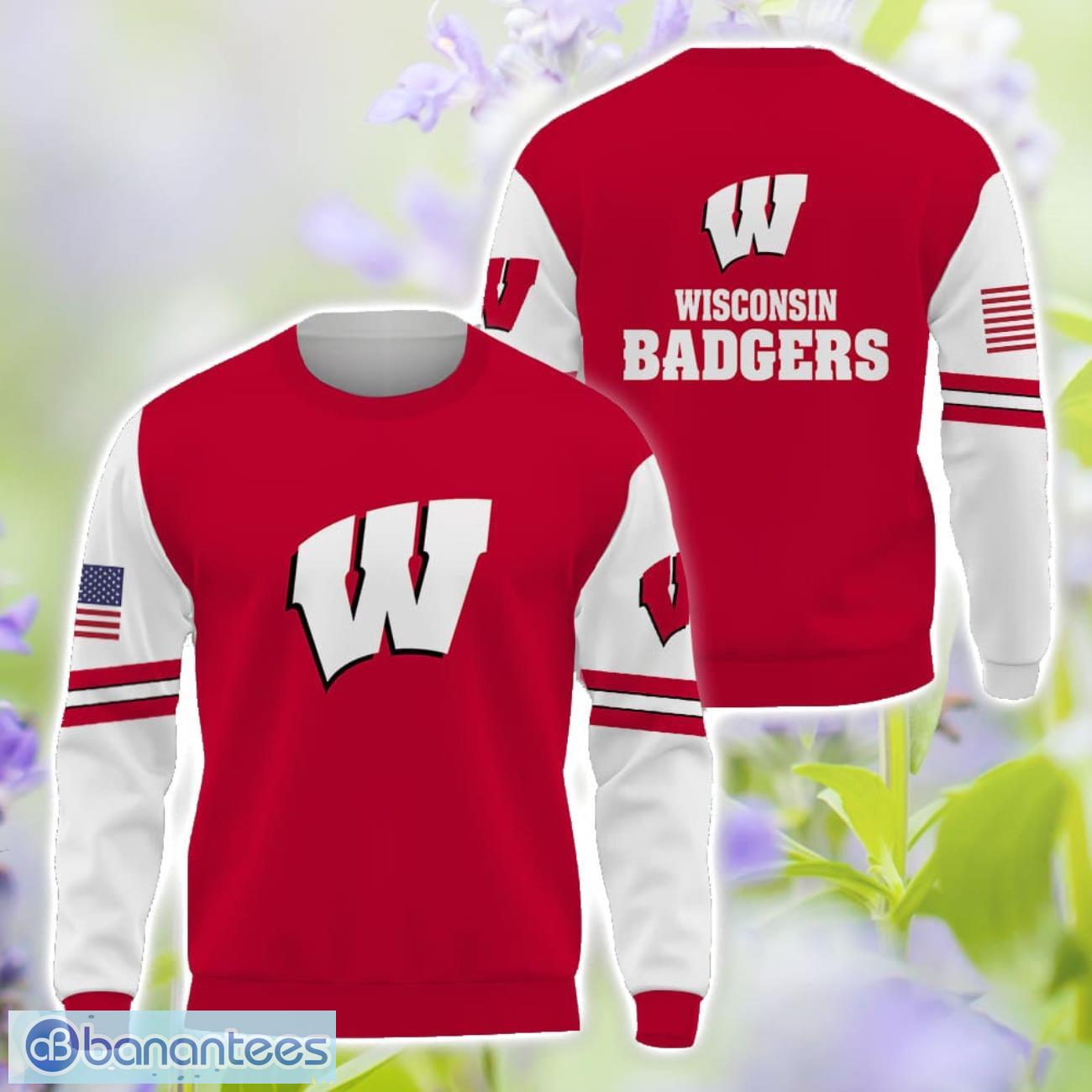 wisconsin badgers logo team 3d t shirt sweatshirt hoodie zip hoodie for men women 1 image Wisconsin Badgers Logo Team 3D T-Shirt Sweatshirt Hoodie Zip Hoodie For Men Women Product Photo 2