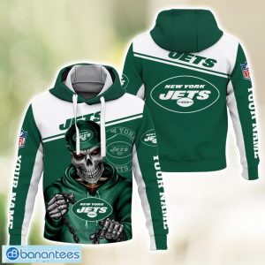 New York Jets Custom Name All over Printed 3D Hoodie Halloween Gift For Fans Product Photo 1