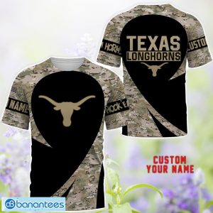 Texas Longhorns 3D Hoodie T-Shirt Sweatshirt Camo Pattern Veteran Custom Name Gift For Father's day Product Photo 4