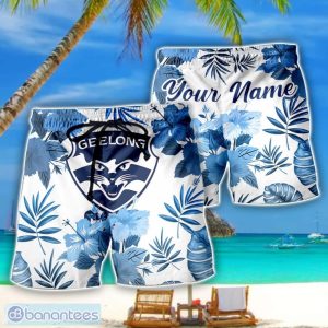Geelong Cats AFL Summer Gift For Mens Personalized Name Beach Shorts Product Photo 1