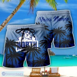 North Melbourne Kangaroos AFL Coconut Pattern Tropical Beach Shorts For Mens Personalized Name Product Photo 1