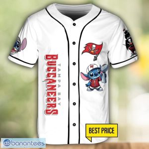 Tampa Bay Buccaneers Lilo and Stitch Champions White Baseball Jersey Shirt For Fans Unique Gift Custom Name Number Product Photo 2