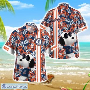 Detroit Tigers Snoopy Tropical Hawaiian Shirt Summer Gift Beach Shirt Men Women Shirt Product Photo 1