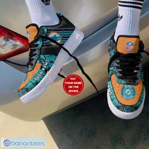 Miami Dolphins Personalized Name 3D Air Force Shoes AF1 Shoes New Trending Sneakers Shoes Sport Lover Gift Product Photo 1