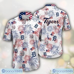 Detroit Tigers MLB Happy 4th Of July USA Hawaiian Shirt 3D Printed Aloha Holiday Gift Product Photo 1