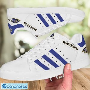 Baltimore Ravens Stan Smith Low Top Skate Shoes Vintage Striped Shoes Product Photo 2