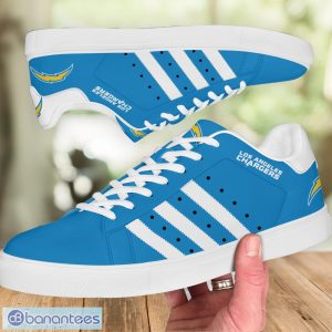 Los Angeles Chargers Low Top Skate Shoes For Men And Women Blue Shoes White Striped Product Photo 2