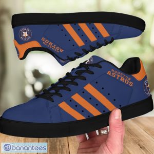 Houston Astros Low Top Skate Shoes For Men And Women Navy Shoes Mix Orange Striped Product Photo 4