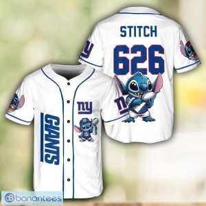 New York Giants Lilo and Stitch Champions White Baseball Jersey Shirt Sport Gift Custom Name Number Product Photo 1