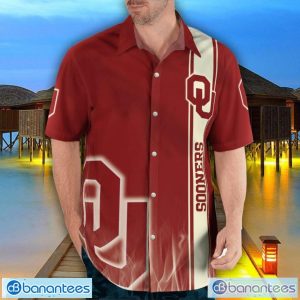 Oklahoma Sooners Flame Designs 3D Hawaiian Shirt Special Gift For Fans Product Photo 3
