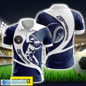 Milwaukee Brewers 3D Polo Shirt For Team New Trending Gift Product Photo 1