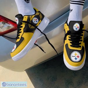 Pittsburgh Steelers Air Force Sneakers Yelowe And Black Color Shoes Product Photo 1