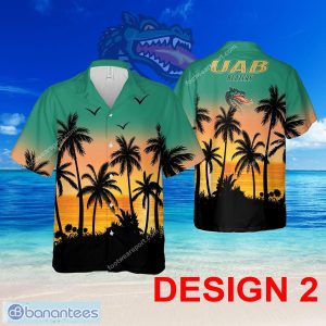 UAB Blazers Hawaiian Shirt Pattern Coconut Tree All Over Print Gift Summer - Design 2 NCAA UAB Blazers Hawaiian Shirt Tree Pattern