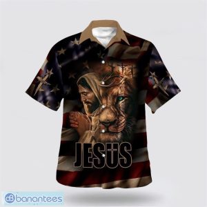 Jesus Lion Of Judah American Flag Hawaiian Shirt Summer Gift For Men And Women Product Photo 1