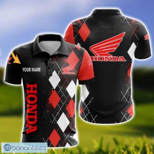 Honda Motorcycle Caro And Logo 3D Polo Shirt For Men Limited Custom Name Product Photo 1