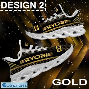 Power Tools Ryobi Max Soul Shoes Gold, Diamond, Silver All Over Print Style Sport Sneaker Gift - Brand Power Tools Ryobi Max Soul Shoes Style 2