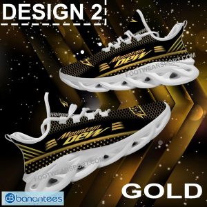 Mountain Dew Max Soul Shoes Gold, Diamond, Silver All Over Print Fresh Running Sneaker Gift - Brand Mountain Dew Max Soul Shoes Style 2