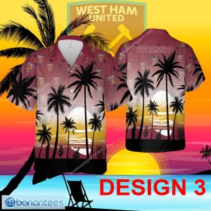 West Ham United Hawaiian Shirt Pattern Coconut Tree AOP For Men And Women - Design 3 EPL West Ham United Hawaiian Shirt Tree Pattern