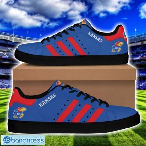 Kansas Jayhawks Football Low Top Skate Shoes For Men And Women Blue Shoes Product Photo 3