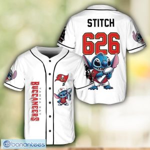 Tampa Bay Buccaneers Lilo and Stitch Champions White Baseball Jersey Shirt For Fans Unique Gift Custom Name Number Product Photo 1