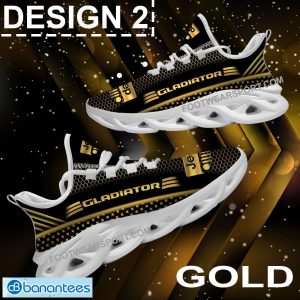 Jeep Gladiator Racing Max Soul Shoes Gold, Diamond, Silver All Over Print Emblem Sport Sneaker Gift - Car Jeep Gladiator Car Racing Max Soul Shoes Style 2