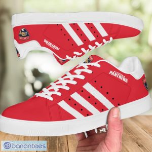 Florida Panthers Low Top Skate Shoes For Men And Women Red Shoes Mix White Striped Product Photo 2