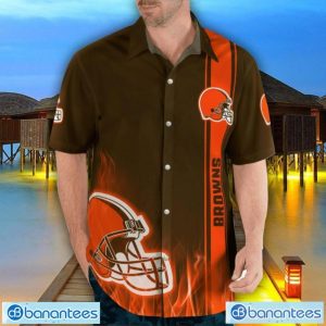 Cleveland Browns Flame Designs 3D Hawaiian Shirt Special Gift For Fans Product Photo 3