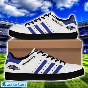 Baltimore Ravens Stan Smith Low Top Skate Shoes Vintage Striped Shoes Product Photo 3