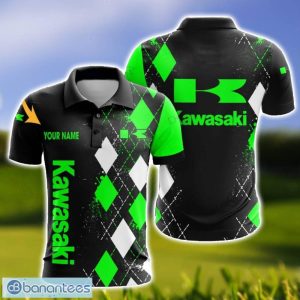 Kawasaki Caro And Logo 3D Polo Shirt For Men Limited Custom Name Product Photo 1