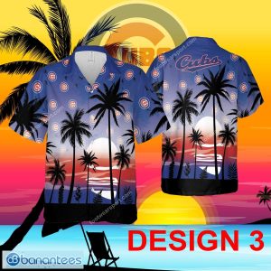 Chicago Cubs Hawaiian Shirt Pattern Coconut Tree All Over Print For Men And Women - Design 3 MLB Chicago Cubs Hawaiian Shirt Tree Pattern