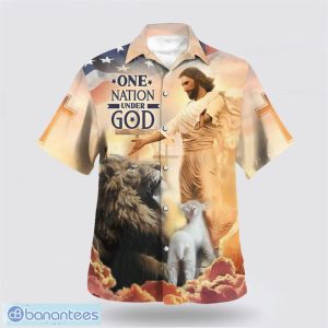 Jesus Open Arms One Nation Under God Hawaiian Shirt Summer Gift For Men And Women Product Photo 1
