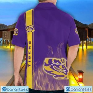 LSU Tigers Flame Designs 3D Hawaiian Shirt Special Gift For Fans Product Photo 2