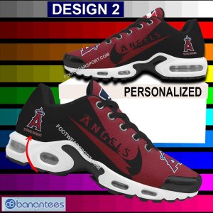 Custom Name MLB Los Angeles Angels Air Cushion Sport Shoes Design Logo Gift TN Sneaker Fans - Style 2 MLB Los Angeles Angels Air Cushion Sport Shoes Personalized