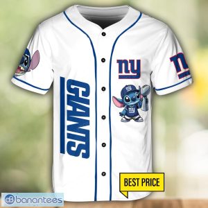 New York Giants Lilo and Stitch Champions White Baseball Jersey Shirt Sport Gift Custom Name Number Product Photo 2
