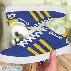 Los Angeles Rams Low Top Skate Shoes For Men And Women Yellow Striped Product Photo 2