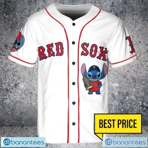 Boston Red Sox Lilo And Stitch 3D Baseball Jersey Shirt Custom Name And Number Product Photo 2