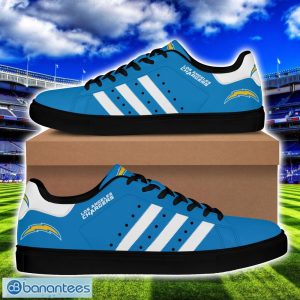 Los Angeles Chargers Low Top Skate Shoes For Men And Women Blue Shoes White Striped Product Photo 3