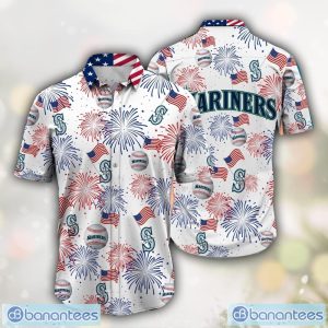 Seattle Mariners MLB Happy 4th Of July USA Hawaiian Shirt 3D Printed Aloha Holiday Gift Product Photo 1